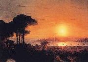 Ivan Aivazovsky Sunset over the Golden Horn oil painting reproduction